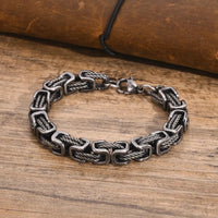 Bracelet viking tressé en acier inoxydable