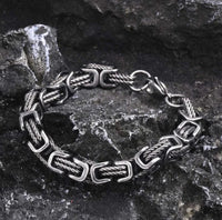 Bracelet viking tressé en acier inoxydable