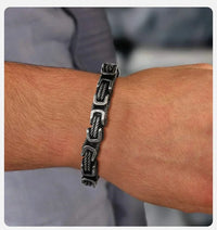 Bracelet viking tressé en acier inoxydable