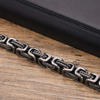 Bracelet viking tressé en acier inoxydable