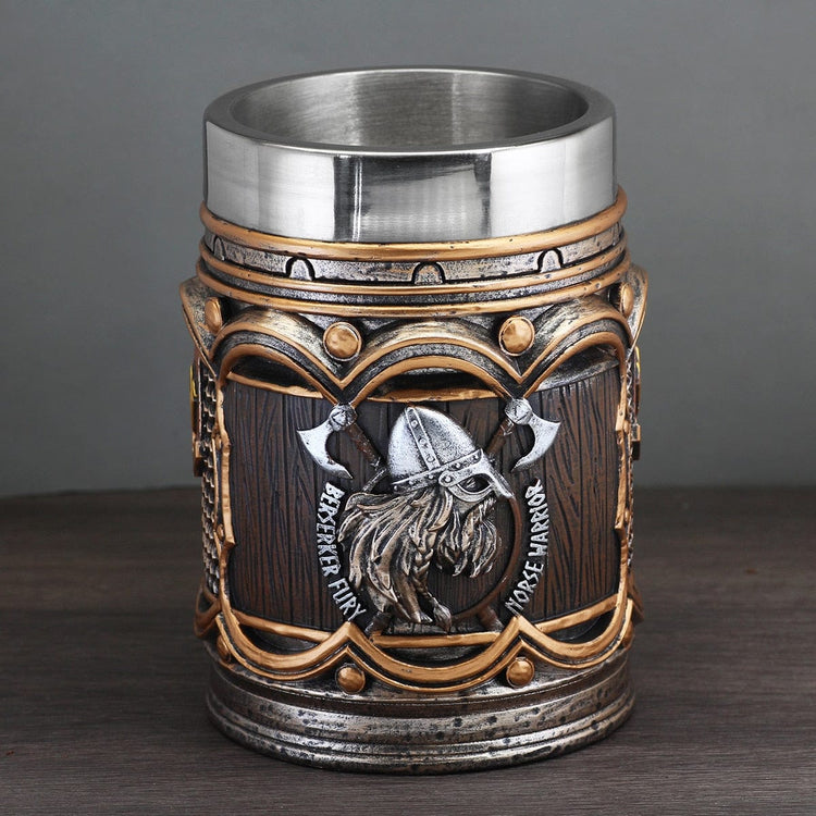 Chope viking \"Berserker Fury\" en résine