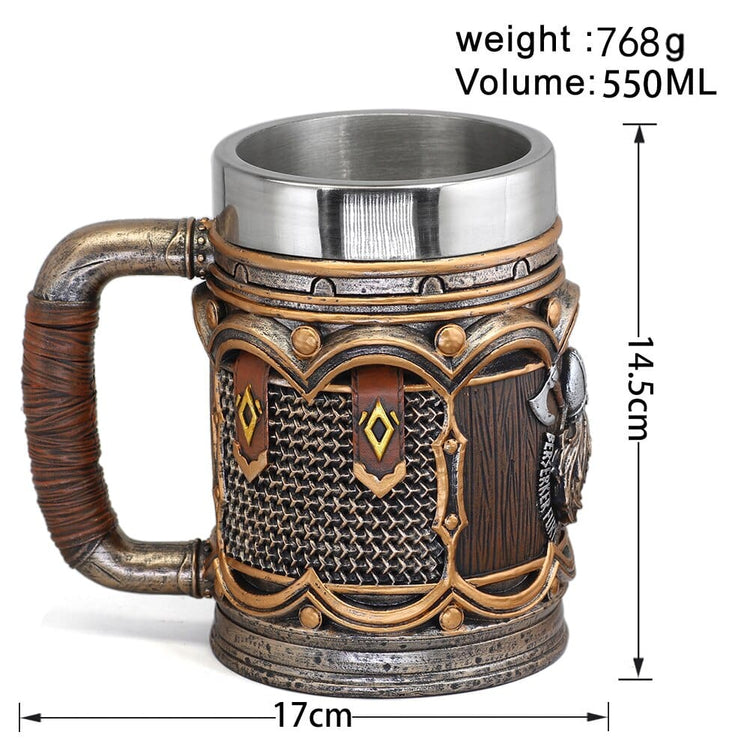 Chope viking \"Berserker Fury\" en résine