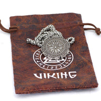 Collier boussole runique Vegvisir