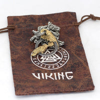 Collier corbeaux messagers d'Odin en acier inoxydable