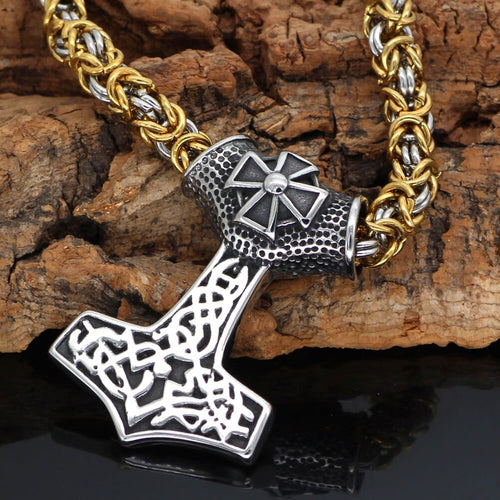 Collier Collier de bravoure Mjolnir ornementé - Odins Hall