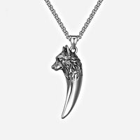 Collier de loup \"Ne jamais abandonner\"
