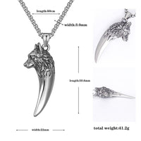 Collier de loup \"Ne jamais abandonner\"