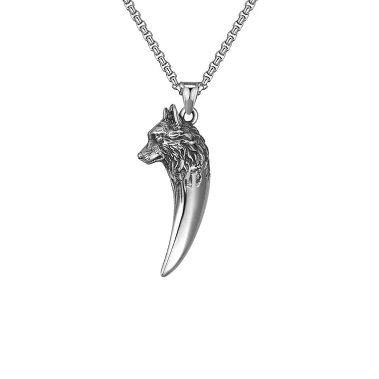 Collier de loup \"Ne jamais abandonner\"