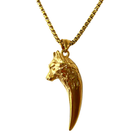 Collier de loup \"Ne jamais abandonner\"