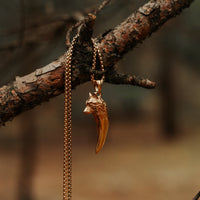 Collier de loup \"Ne jamais abandonner\"