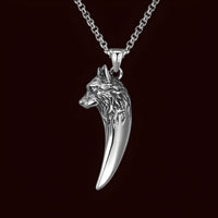 Collier de loup \"Ne jamais abandonner\"