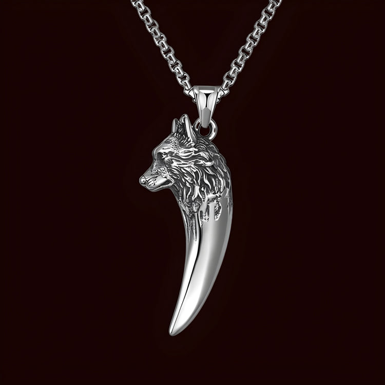 Collier de loup \"Ne jamais abandonner\"