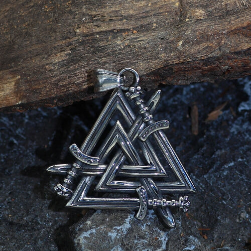 Collier Epées des Héros tombés - Valknut