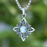Collier \"Garde la lumière\" avec pierre de lune