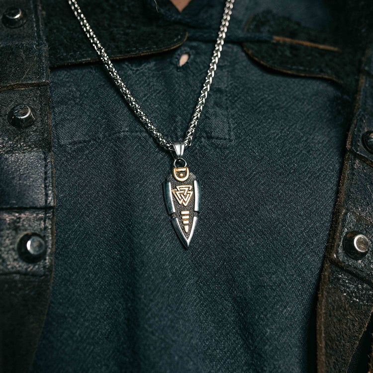 Collier lance d'Odin - Valknut