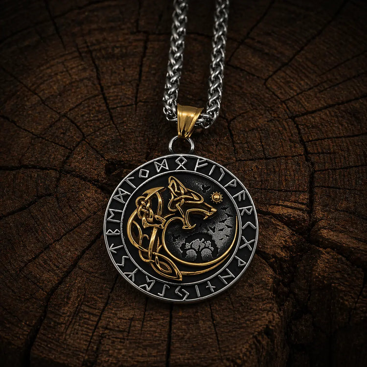 Collier Loup Géant Doré - Fenrir
