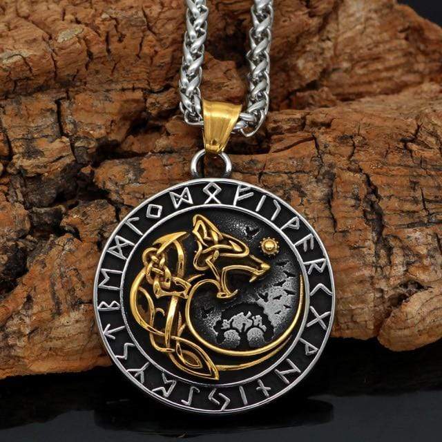 Collier Loup Géant Doré - Fenrir