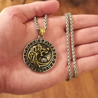 Collier Loup Géant Doré - Fenrir