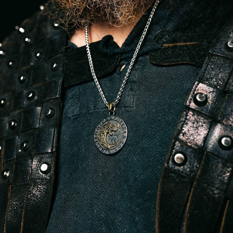 Collier Loup Géant Doré - Fenrir