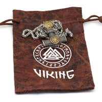 Collier marteau de Thor avec heaume de la terreur