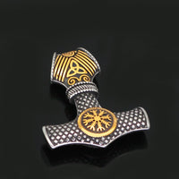 Collier marteau de Thor avec heaume de la terreur