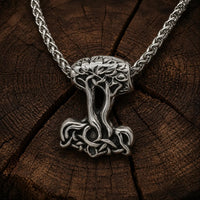 Collier Mjolnir en forme d'Yggdrasil