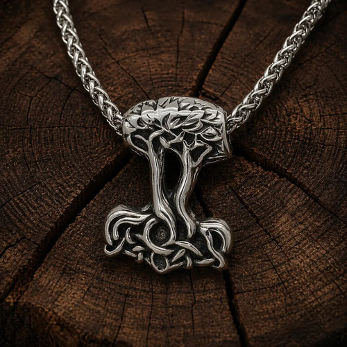 Collier Mjolnir en forme d'Yggdrasil