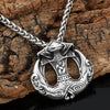 Collier Mjolnir - marteau de Thor avec becs des corbeaux d'odin