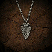 Collier pointe de lance Viking - Symbole Vegvisir
