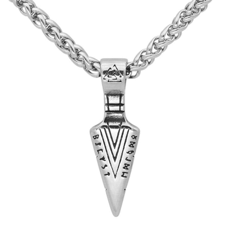 Collier pointe Valknut | Acier Inoxydable