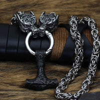 Collier puissance de Mjolnir et protection de Freki et Geri
