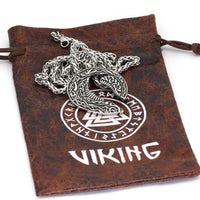 Collier silhouette du corbeau d'Odin