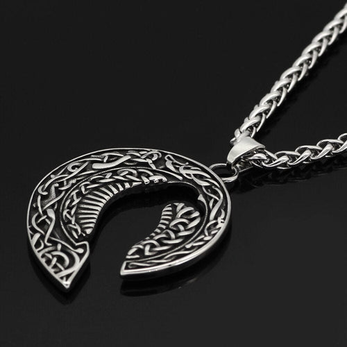 Collier silhouette du corbeau d'Odin