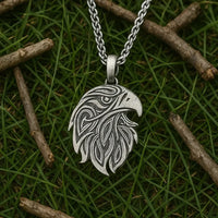 Collier tête du corbeau d'Odin