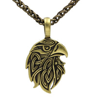 Collier tête du corbeau d'Odin