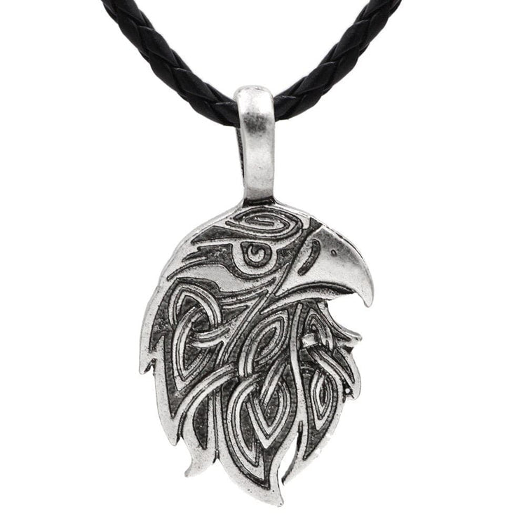 Collier tête du corbeau d'Odin