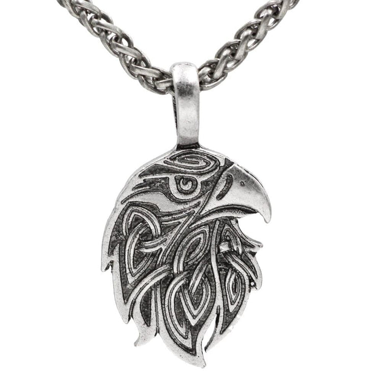 Collier tête du corbeau d'Odin