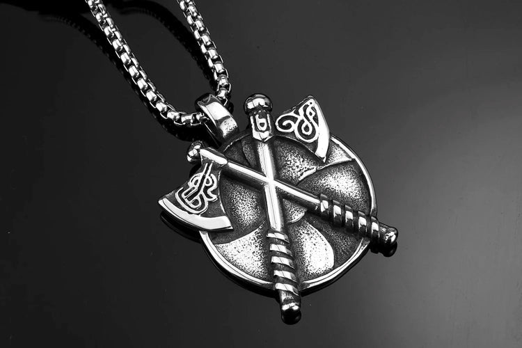 Collier Viking - Bouclier de Haches