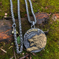 Collier viking du loup Fenrir