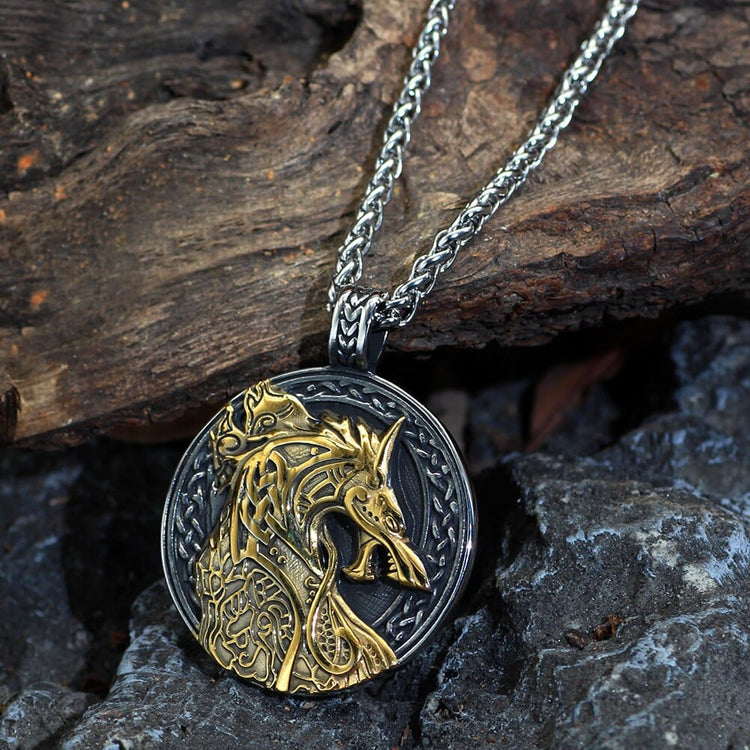 Collier Viking Jörmungandr le serpent de Midgard