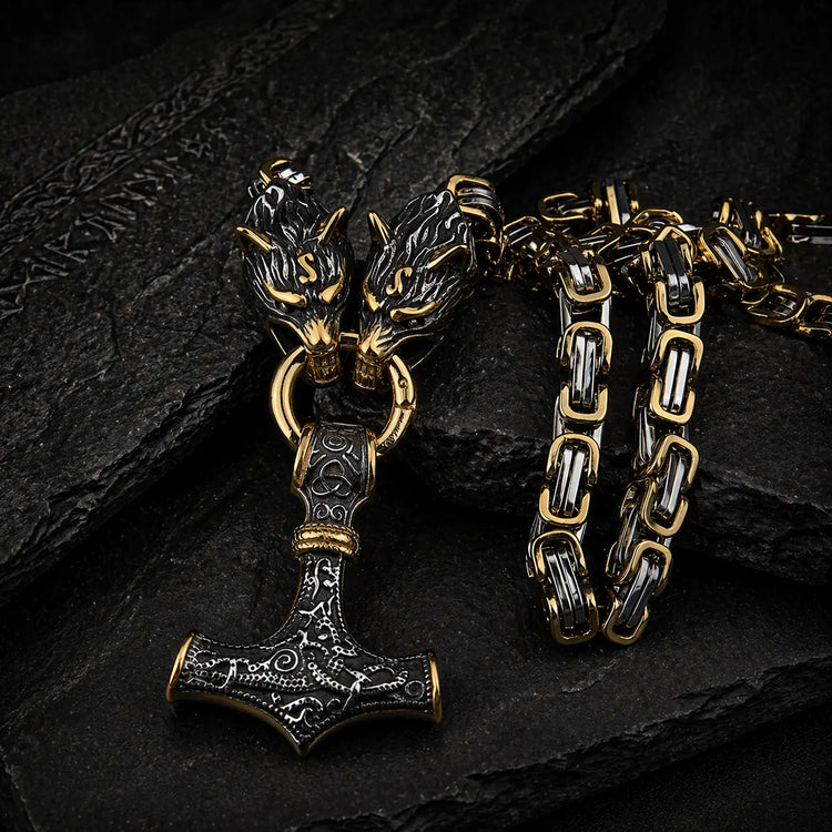 Collier Viking Loup - Sköll et Hati