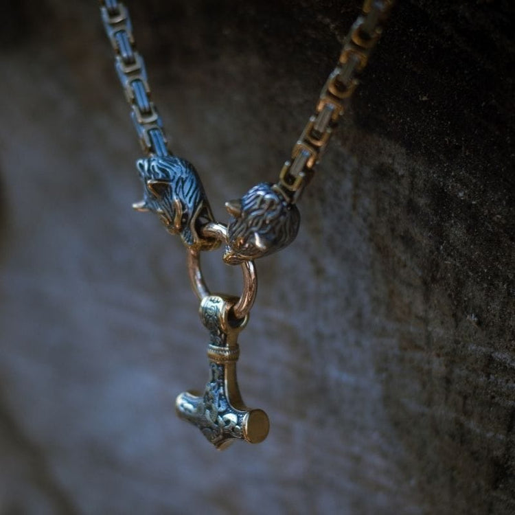 Collier Viking Loup - Sköll et Hati