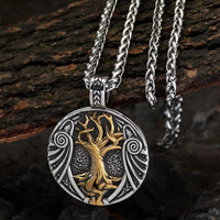 Collier Viking \"Pendentif de l'Arbre des Mondes\"