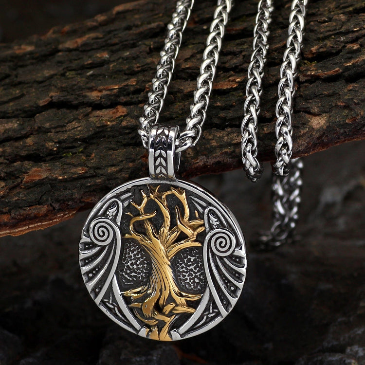 Collier Viking \"Pendentif de l'Arbre des Mondes\"