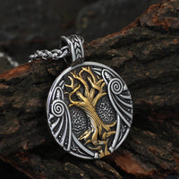 Collier Viking \"Pendentif de l'Arbre des Mondes\"
