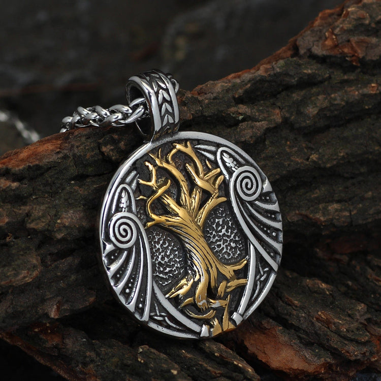 Collier Viking \"Pendentif de l'Arbre des Mondes\"