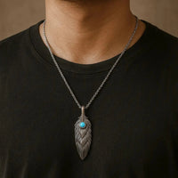 Collier viking plume éternelle