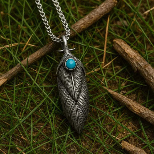 Collier viking plume éternelle