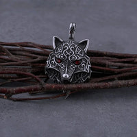 Collier viking tête de Fenrir