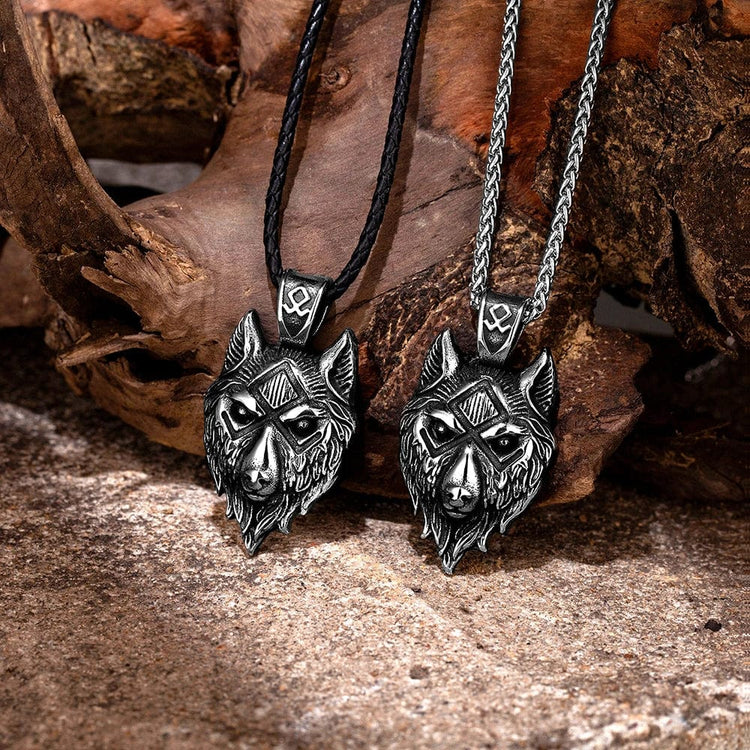 Collier viking tête de loup - Fenrir